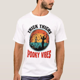 Dikke Dijen Griezelige Vibes Vintage Halloween-ont T-shirt