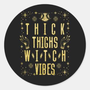 Dikke Dijen Heks Vibes authentieke Witchy Hallowee Ronde Sticker