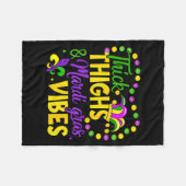 Dikke Dijen Mardi Gras Sfeer Design Fleece Deken (Voorkant (Horizontaal))