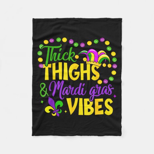 Dikke Dijen Mardi Gras Sfeer Design Fleece Deken (Voorkant)