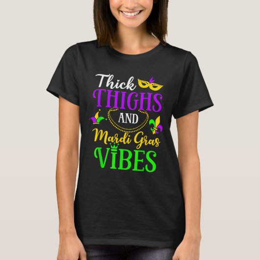 Dikke Dijen Mardi Gras Sfeer Design T-shirt (Voorkant)