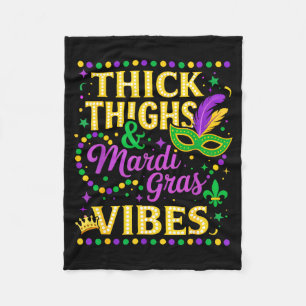 Dikke Dijen Mardi Gras Sfeer Fleur De Lis Masker Fleece Deken