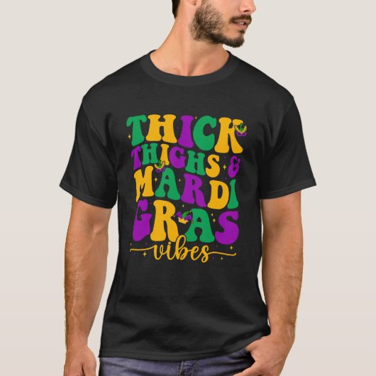 Dikke Dijen & Mardi Gras Vibes Funny Mardi Gras T-shirt (Voorkant)