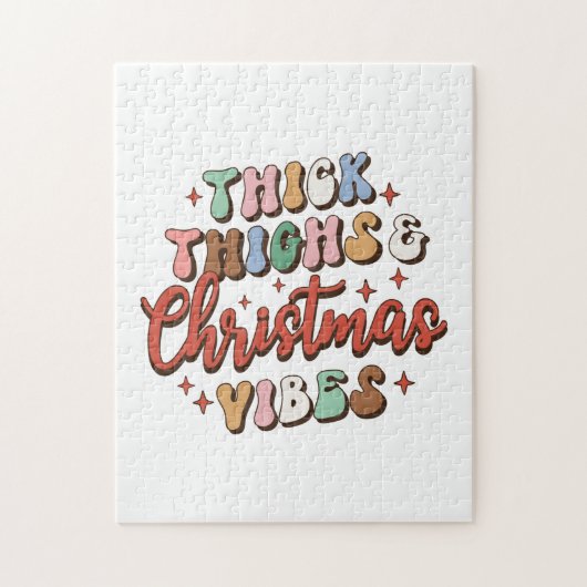 Dikke dijen met kerstcadeaus en kerstvibes legpuzzel (Verticaal)