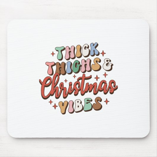 Dikke dijen met kerstcadeaus en kerstvibes muismat (Voorkant)