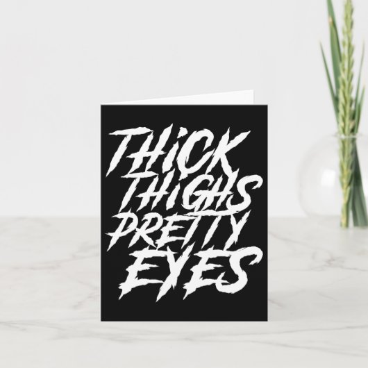 Dikke Dijen  Ogen Grappige Gym Meisje Leg Kaart (Voorkant)