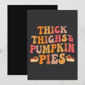 Dikke Dijen & Pompoentaarten Grappige Thanksgiving Kaart (Voorkant / Achterkant)