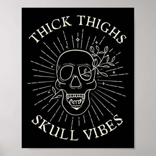 Dikke dijen schedel vibes poster (Voorkant)