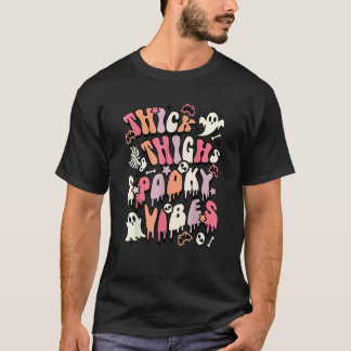 Dikke Dijen Spookachtige Vibes Geest Schedel Hallo T-shirt