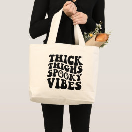 Dikke Dijen & Spooky Vibes Halloween Herfst Witchy Grote Tote Bag