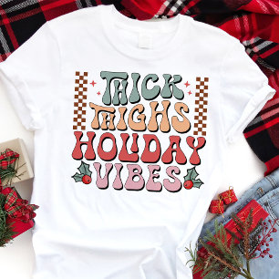Dikke Dijen Vakantie Vibes Retro Kerstmis Tri-Blend Shirt