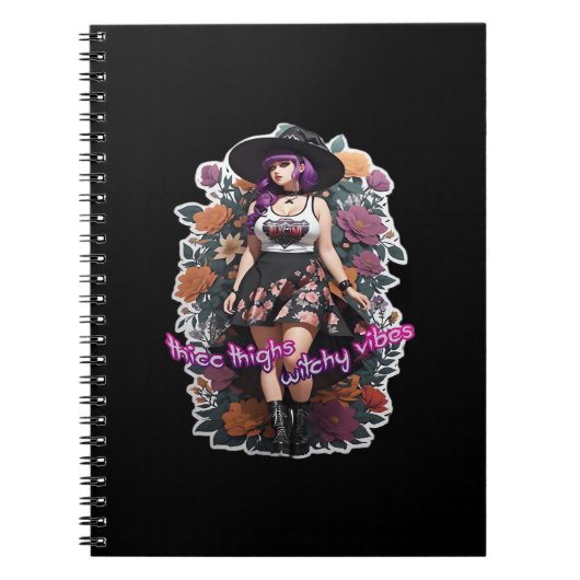 Dikke Dijen Witchy Vibes - Whimsigoth Witch-Core Notitieboek (Voorkant)