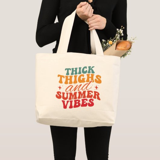 Dikke Dijen & Zomer Vibes Beach Grocery Grote Tote Bag (Voorkant (product))