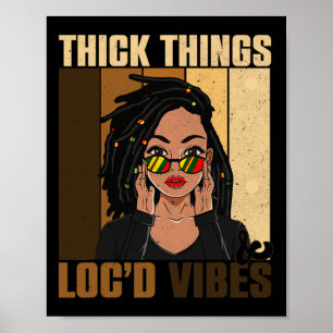 Dikke Dingen Locd Vibes Zwart Geschiedenis Maand Poster