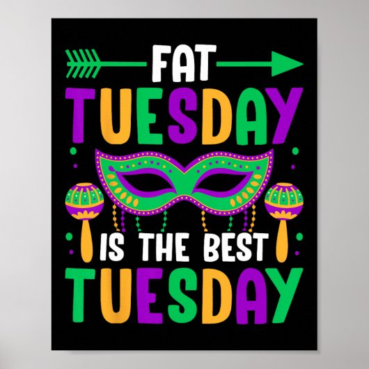 Dikke dinsdag is de beste dinsdag poster (Voorkant)