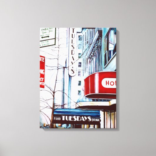 Dikke dinsdagavond. New York City Canvas Afdruk (Voorkant)