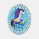 Dikke Eenhoorn Keramisch Ornament (Rechts)