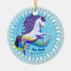 Dikke Eenhoorn Keramisch Ornament