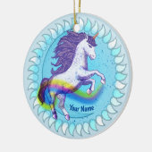 Dikke Eenhoorn Keramisch Ornament (Links)