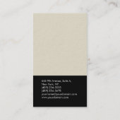 Dikke elegante moderne platte minimalisator visitekaartje (Achterkant)