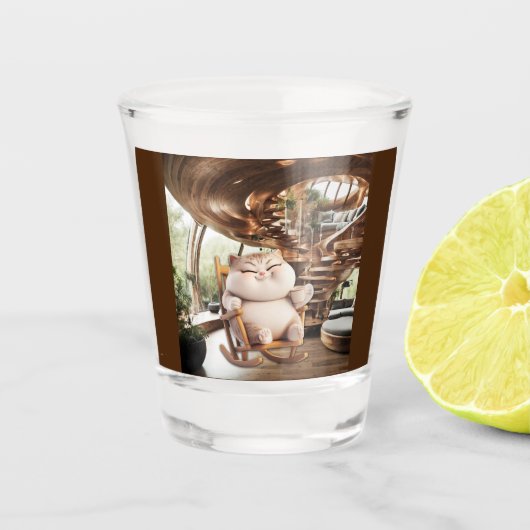 Dikke en bruisende koffietijd shot glas (Voorkant)