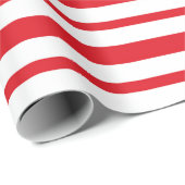 Dikke en Dunne Rode en Witte Strepen Cadeaupapier (Rol Hoek)