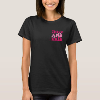 dikke en vermoeide grappige Gezegde groovy vrouwen T-shirt