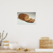 Dikke gespleten tarwebrood poster (Keuken)