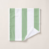 Dikke groene en witte strepen bad handdoek (Wasdoekje)