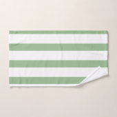 Dikke groene en witte strepen bad handdoek (Handdoek)