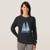 Dikke Herten Key Florida Kustzeilboot T-shirt (Voorkant volledig)