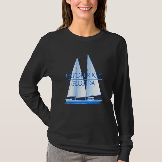 Dikke Herten Key Florida Kustzeilboot T-shirt (Voorkant)