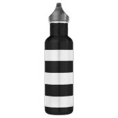 dikke horizontale strepen aluminium waterfles  (Rechts)