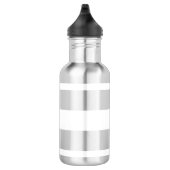 dikke horizontale strepen aluminium waterfles  (Rechts)
