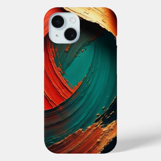 Dikke Impasto Olie Geschilderde Abstract Case-Mate iPhone Case (Achterkant)