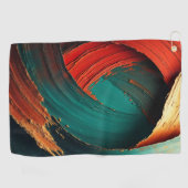 Dikke Impasto Olie Geschilderde Abstract Golfhanddoek (Horizontaal)