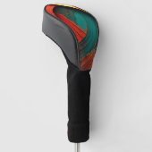 Dikke Impasto Olie Geschilderde Abstract Golfheadcover (Schuin)