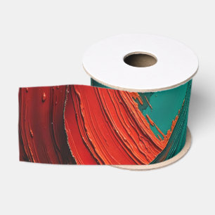 Dikke Impasto Olie Geschilderde Abstract Grosgrain Lint