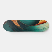 Dikke Impasto Olie Geschilderde Abstract Persoonlijk Skateboard (Horizontaal)