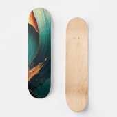 Dikke Impasto Olie Geschilderde Abstract Persoonlijk Skateboard (Voorkant)