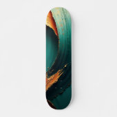 Dikke Impasto Olie Geschilderde Abstract Persoonlijk Skateboard (Voorkant)