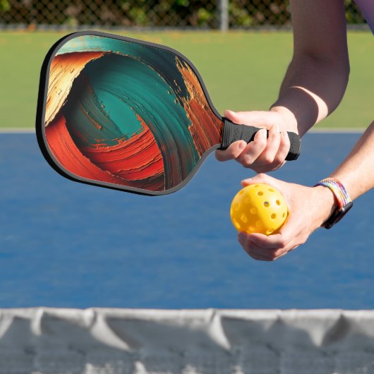 Dikke Impasto Olie Geschilderde Abstract Pickleball Paddle (Insitu)