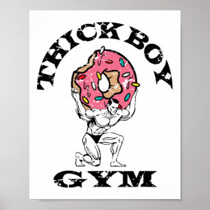 Dikke Jongen Gym Club Verdrietig Retro Old School  Poster