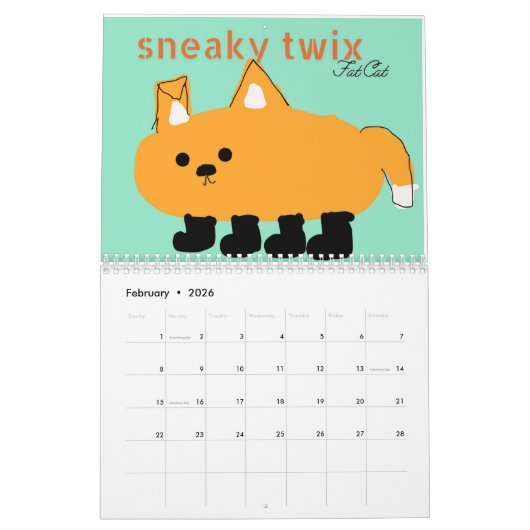Dikke kat en vrienden kalender ALLE VRIENDEN BESTE (Feb 2026)