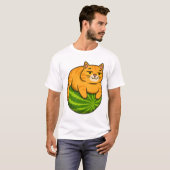 Dikke Kat op Watermeloen Meme T-shirt (Voorkant volledig)