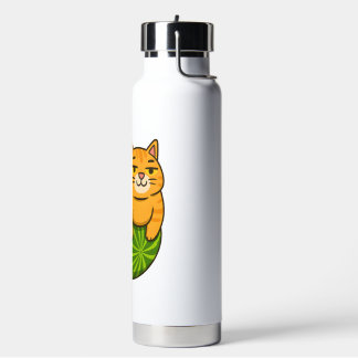 Dikke Kat op Watermeloen Meme T-shirt Waterfles