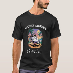 Dikke Kat Vakantie Servië Reizen Servië T-shirt