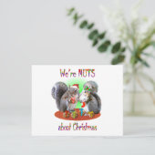Dikke kerstnoten feestdagenkaart (Staand voorkant)