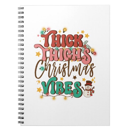 Dikke kerstvibes met kerstcadeau notitieboek (Voorkant)
