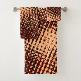 Dikke krassen met kruising in sinaasappel met scha bad handdoek